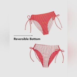 Cupshe Reversible Bikini Bottom with Braided Sides - L - NWOT